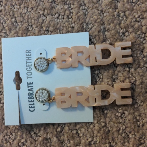 Bride Bundle NWT Hair Pin, Bride Sunglasses, Mrs. and Bride Earrings - Picture 7 of 7